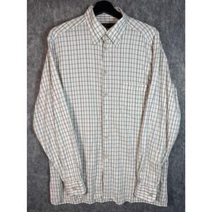 Ermenegildo Zegna Mens Long Sleeve Plaid Button Down - XL